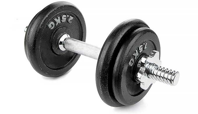 Dumbbell with black weights