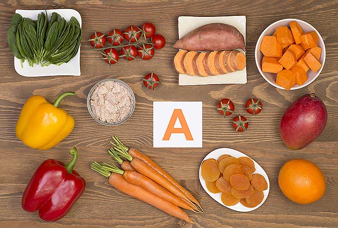 Vitamin A and beta-carotene plus some food sources of them